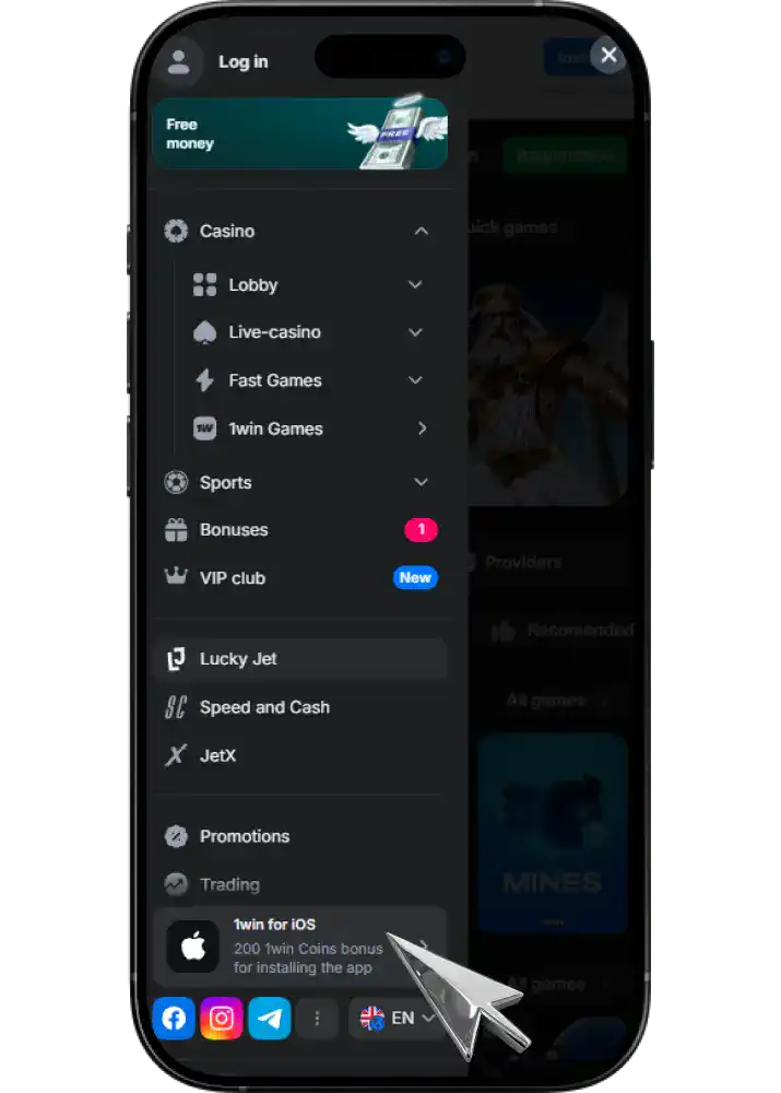 Download 1win India app